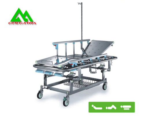 China Stretcher Bed Hospital Ward Equipment With Wheels , Patient Transport Stretchers supplier