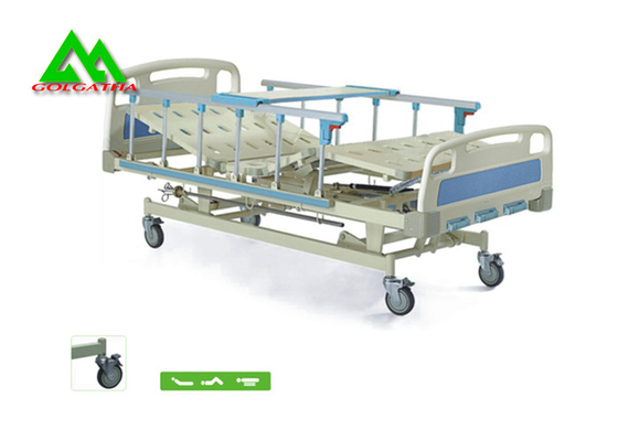 China Three Wave Lifting Medical Hospital Bed Equipment With Wheel Multifunction supplier