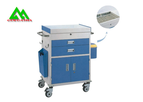 China Mobile Medical Hospital Emergency Cart , Ward Room Equipment With Drawer supplier