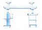 Medical Pendant Systems Ceiling Mounted Rail System For Hospital ICU Wards supplier